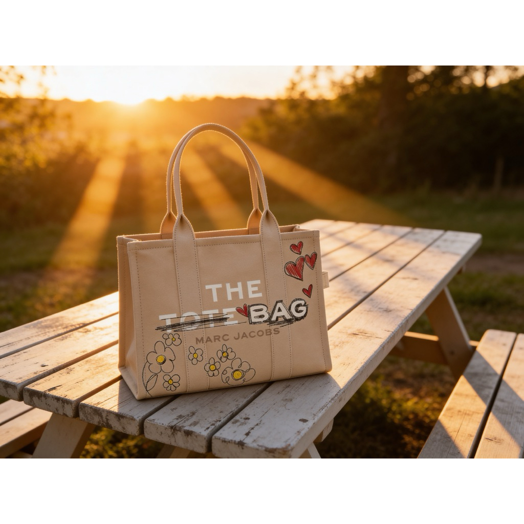Túi 👜 MARC JACOBS – THE DAISY DOODLE CANVAS LARGE TOTE BAG