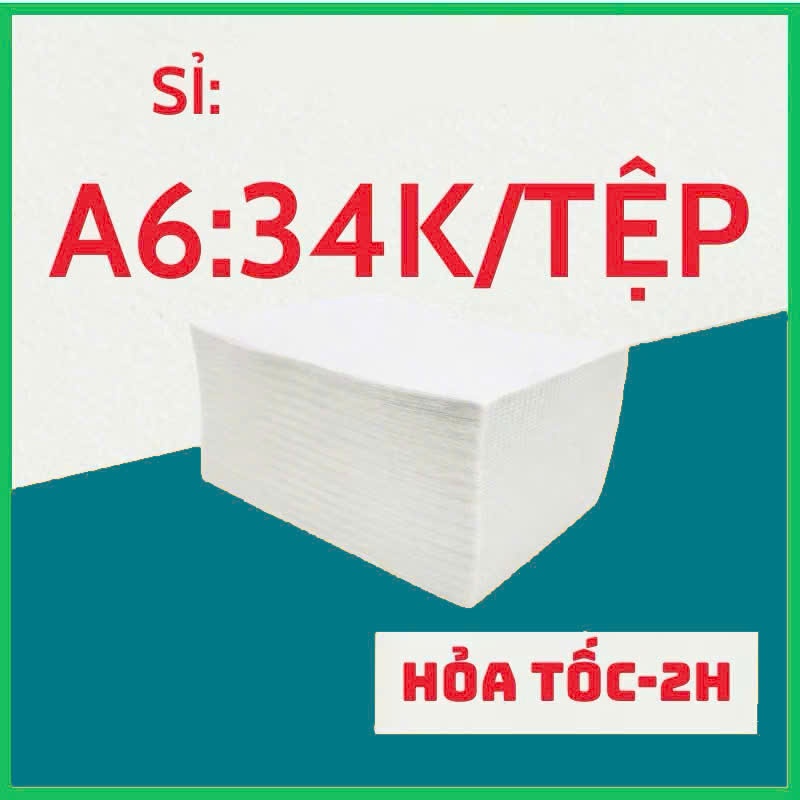 Giấy in đơn hàng A6 A7 xấp 100x150 Tệp 100*150 giấy nhiệt Tập 100x150 decal dán in vận đơn tem vận c