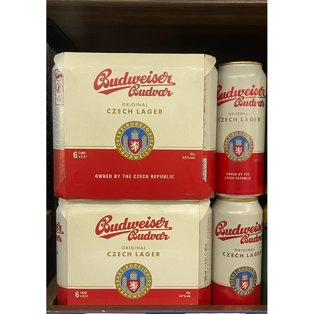 [THÙNG] Bia Tiệp Budweiser Budvar Original 5% (500ml/Lon) - Hương Vị Bia Lagers Truyền Thống