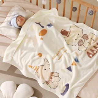 [Hàng Mới] Chăn Lông Cừu San Hô Cho Bé Kích Thước 80x80cm Panda Kids - HT818