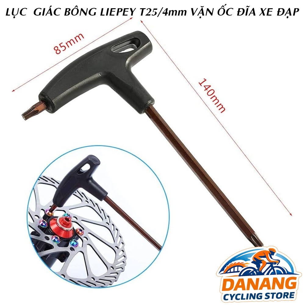 Lục Giác Bông Liepey T25 / 4mm – Dụng Cụ Vặn Ốc Đĩa Phanh Xe Đạp