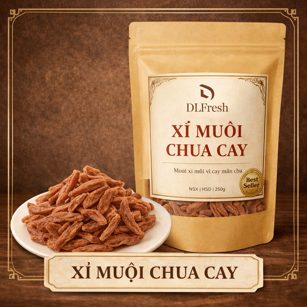 Xí Muội Chua Cay DLFresh – Xí Muội Dẻo Mặn Ngọt Cay Đặc Sản Đà Lạt