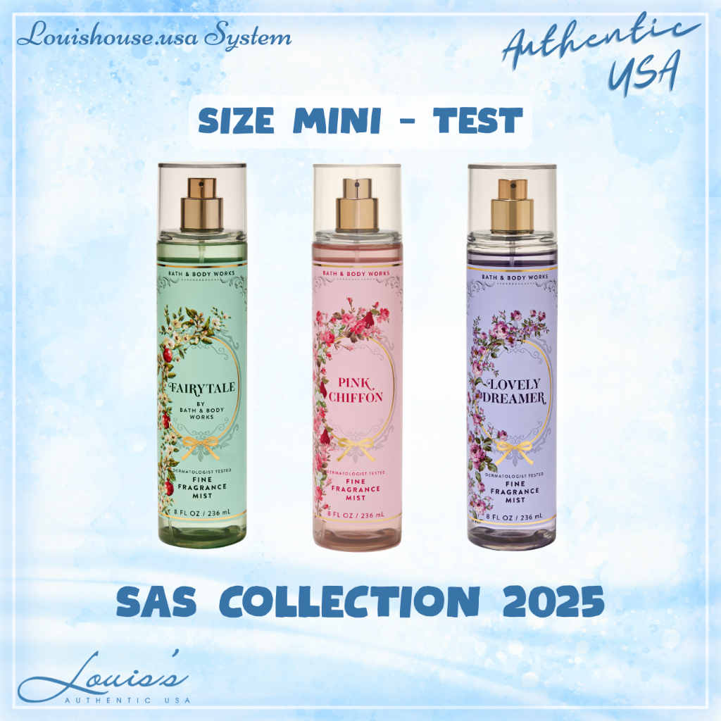 [ Mini Size ] Body mist FAIRYTALE | LOVELY DREAMER | PINK CHIFFON - Xịt thơm Bath Body Works MỸ