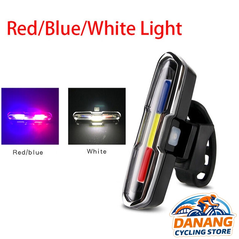 Đèn Sau Xe Đạp 3 Màu Xanh Trắng Đỏ GOOFY