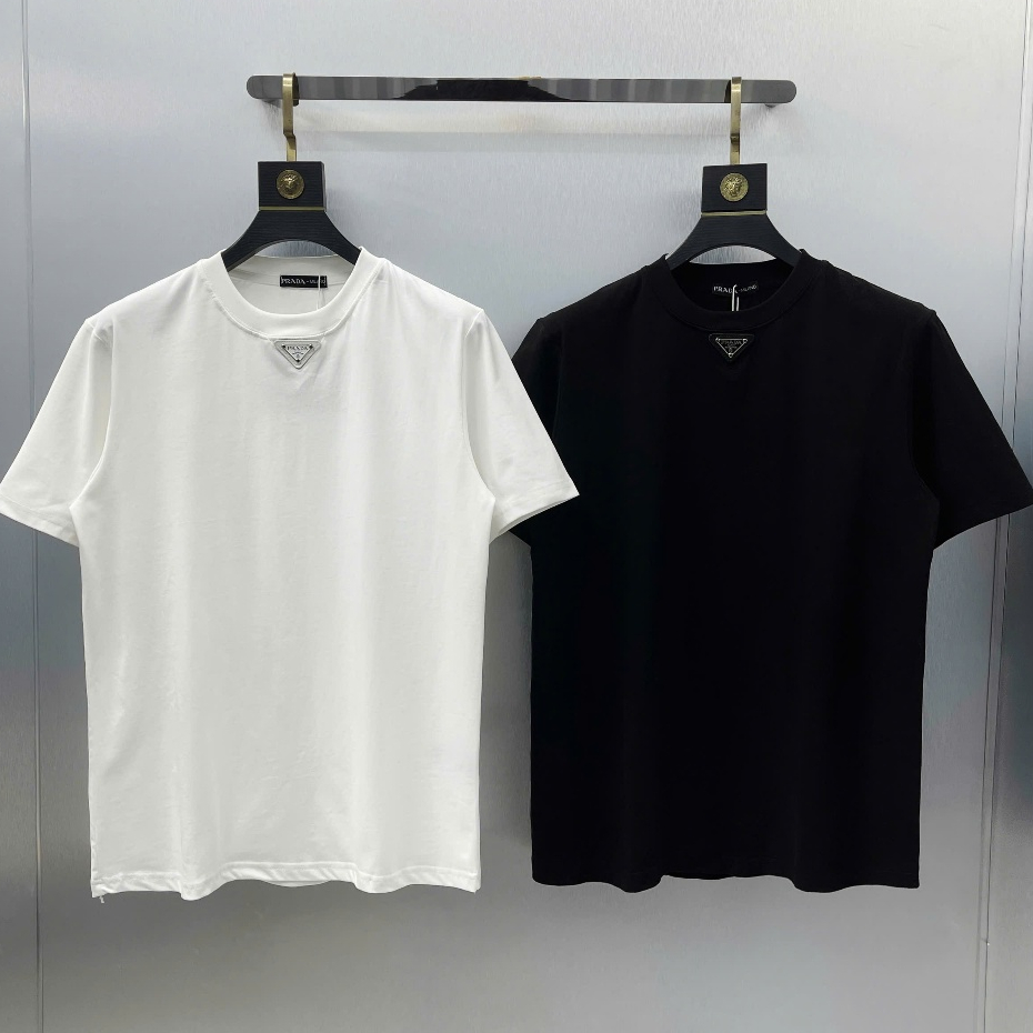 Áo Phông Parada Đính Tag Giản Đơn Cho Nam Nữ 2 Màu