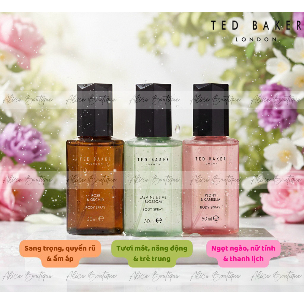 [GIÁ SALE] Ted Baker London Hair and Body Wash & Body mist_Tắm gội & xịt thơm nam 150ml