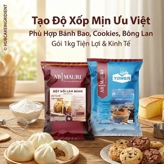 [New] Bột nổi AB Mauri - Bột nổi cao cấp mauripan túi 1kg bao bì mới