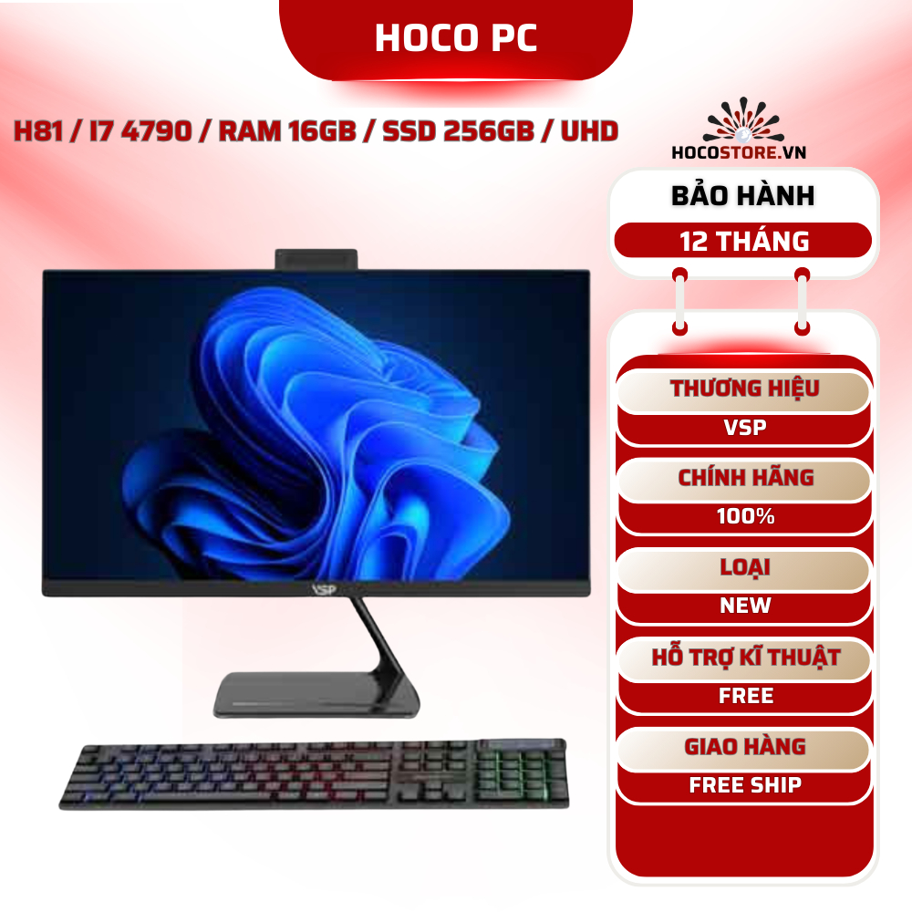 PC AIO VSP Văn Phòng VA221-610H 16GB IPS FHD | Hoco PC