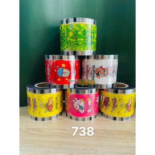 Cuộn màng ép ly pp360-700ml, màng dập cốc trà sữa nhiều mẫu