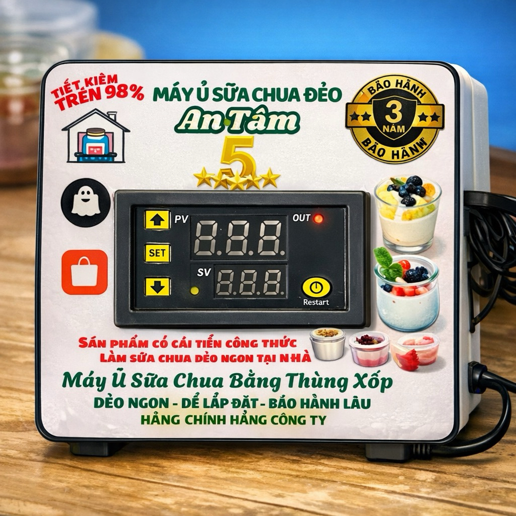 Máy ủ sữa chua dùng cho thùng xốp ( bảo hành 3 năm )