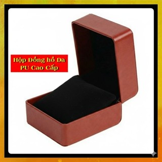 Hộp đồng hồ da PU cao cấp có gối ruột đen