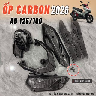 (Chỉ dùng cho AB 2026) Bộ Ốp nhựa Carbon màu Vân Đen bảo vệ cho xe AB 125/160 2026 - Phụ kiện, phụ tùng xemay
