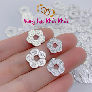 Đồng hoa mai bạc - Đồng xu hoa mai bạc - Vàng bạc Khải Khải - Dùng để ví , ốp điện thoại đem lại may mắn