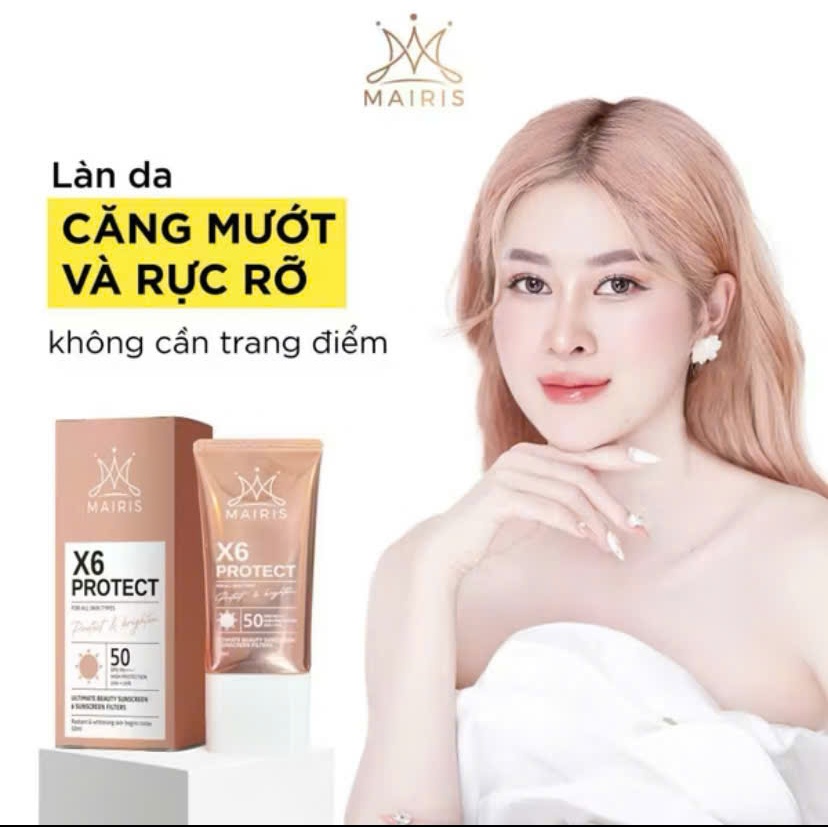 (Chính hãng) kem chống nắng X6 protect Phương Mai dưỡng trắng chống nắng hộp 50g