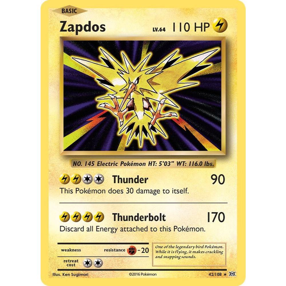 Pokemon TCG - Zapdos Holo Rare - XY - Evolutions