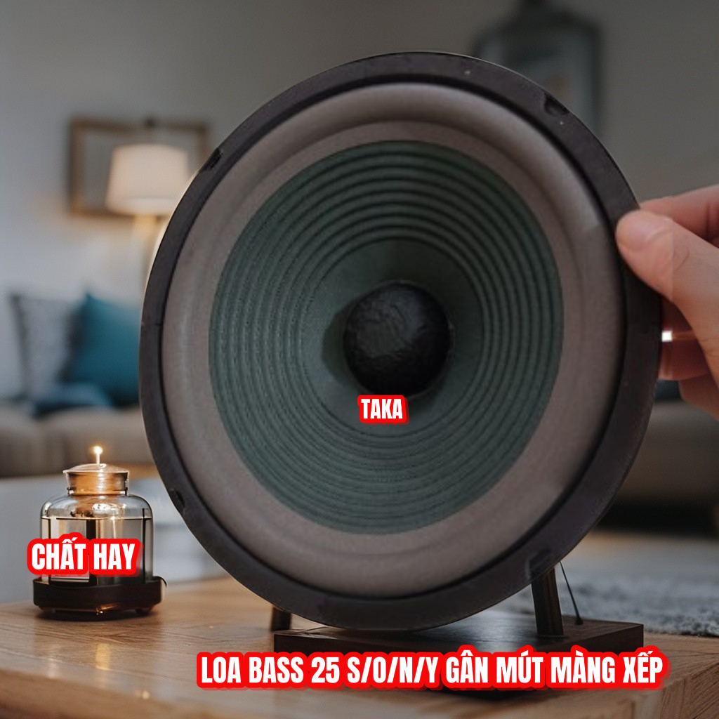 Củ loa bass 25 màng sóng xanh gân mút chuyên dùng loa kéo- giá 1 loa