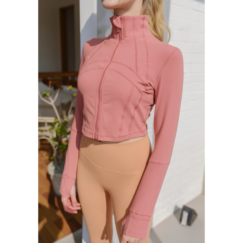 Áo khoác croptop thể thao tập gym yoga MEFIT Crop fit jacket