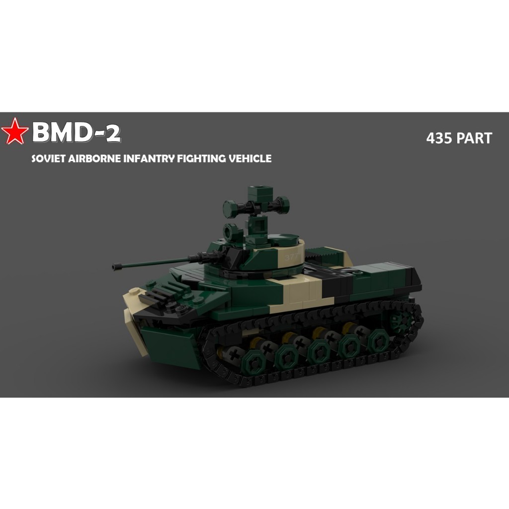 đồ chơi lắp ráp moc , xe chiến đấu vdv BMD-2 tỷ lệ 1/45 , đồ chơi moc non có tem dán bmd 4