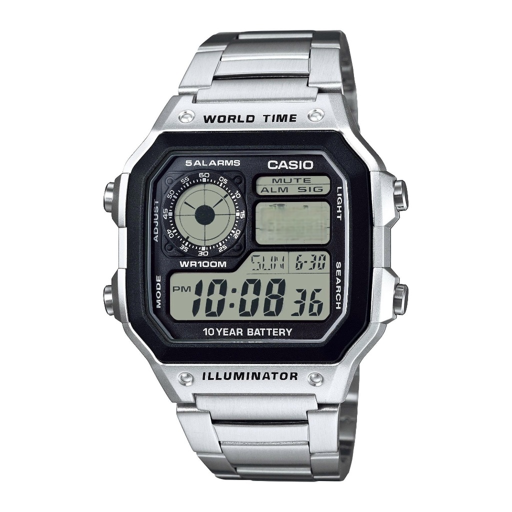 Đồng Hồ Nam Dây Kim Loại Chính Hãng Casio AE-1200WHD-1A