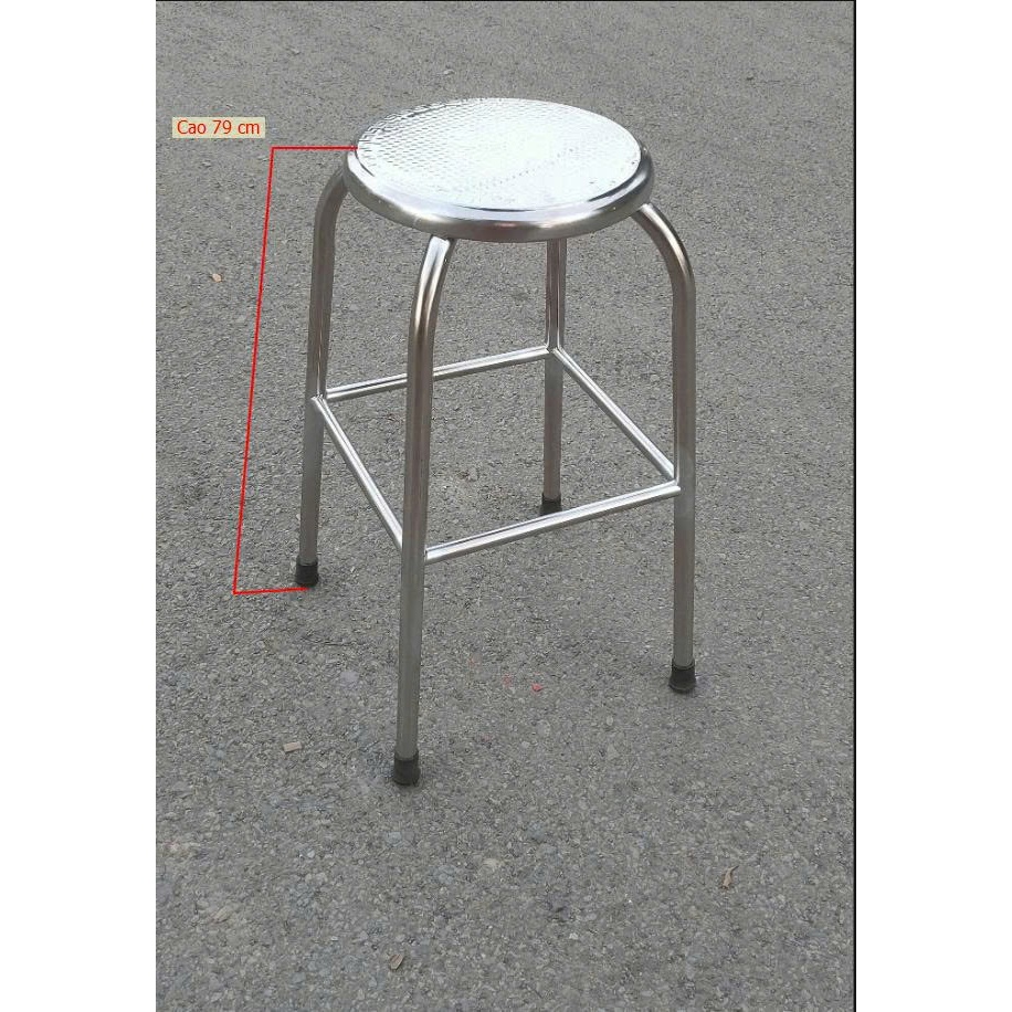 2-(Q9HCM) - Ghế INOX- Ghế Đốt Nhang Cao 79 cm INOX Cao Cấp - Mã: GN802532N-tr2-