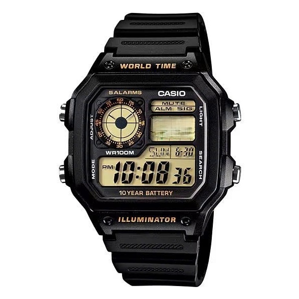 Đồng Hồ Nam Dây Nhựa Chính Hãng Casio AE-1200WH-1B