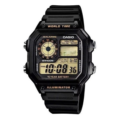 Đồng Hồ Nam Dây Nhựa Chính Hãng Casio AE-1200WH-1B