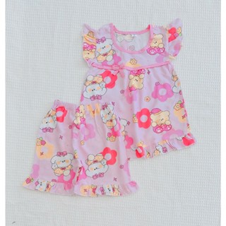 Bộ tole lanh Bé gái 4 - 38kg, đồ bé tay cánh tiên quần đùi, chất tole lanh 2 da mềm mịn thoáng mát, Bộ tole lanh bé gái