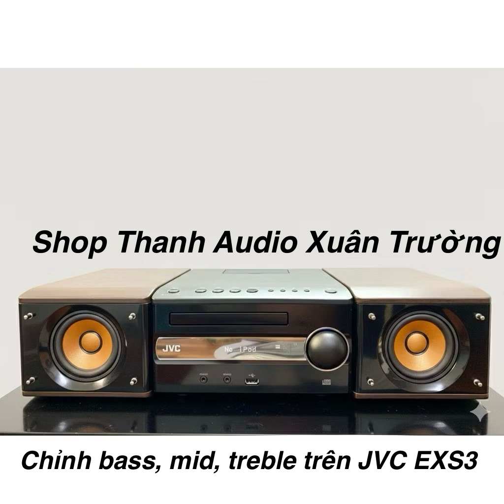 Khiển học lệnh dàn JVC EXS1, JVC EXS3 có bass treble, dùng ngay.