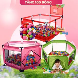 🌸𝐓𝐚̣̆𝐧𝐠 𝟏𝟎𝟎 𝐁𝐨́𝐧𝐠🌸Quây bóng, nhà bóng hình vuông 1m25x1m25 có rổ+quây lục.100% HÀNG KHUNG INOX