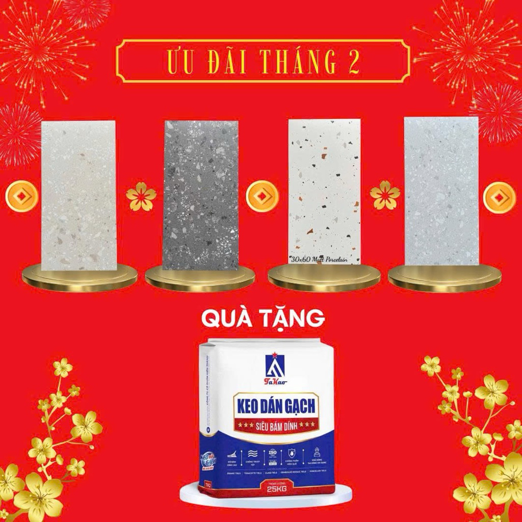 20m Gạch lát nền 60x60 Terrazzo men mờ cao cấp