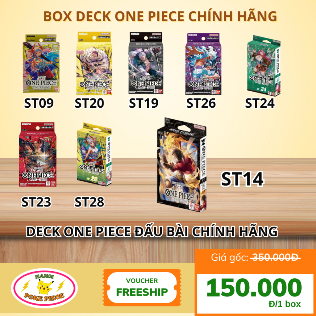 Deck Box One Piece Chính Hãng Nhật Bản Dành Cho Người Nhập Môn tại Poke Piece Hà Nội