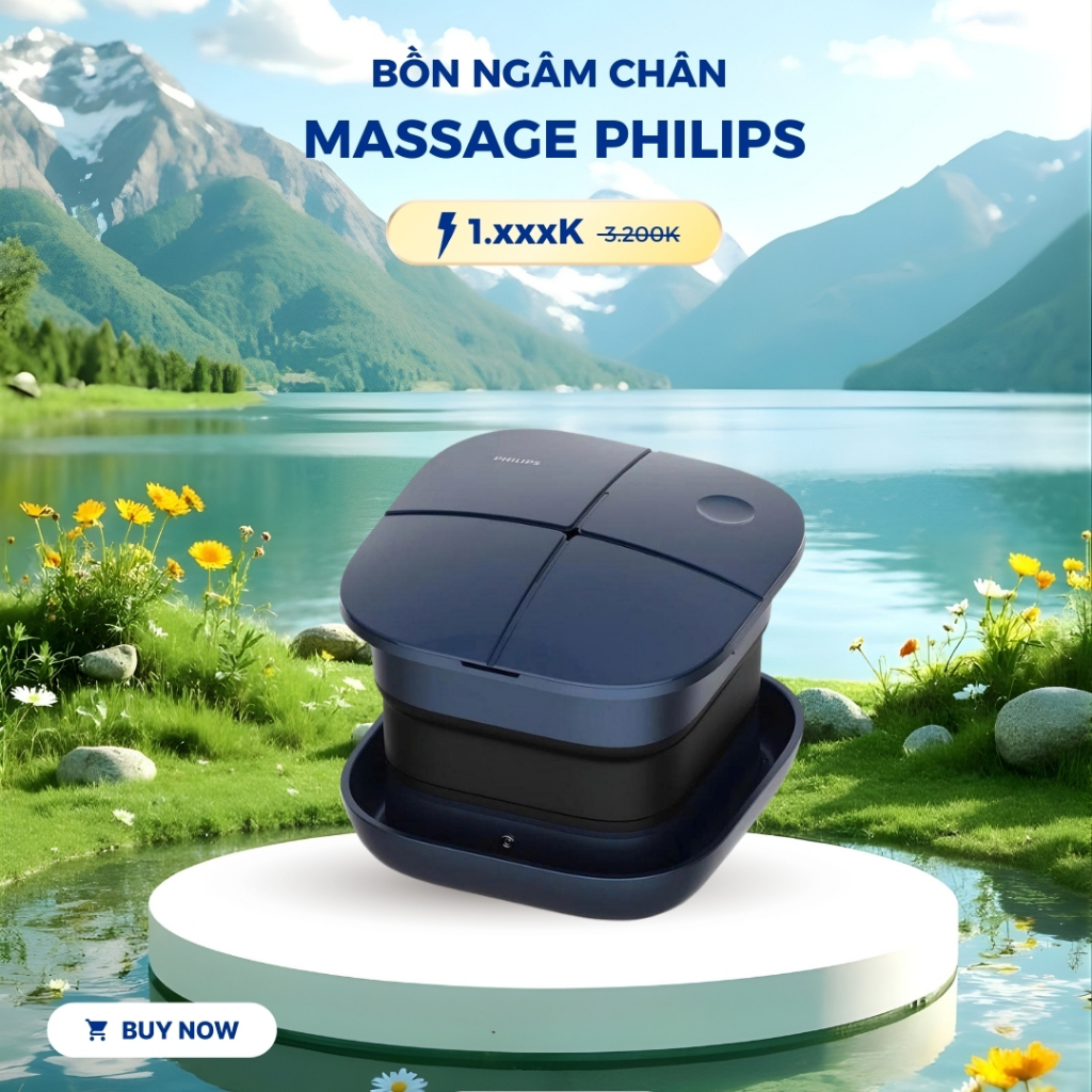 Bồn Ngâm Chân Massage Philips - Massage Con Lăn - Ngâm Chân Nước Nóng M031