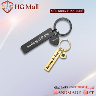 Móc Khóa Hợp Kim 1x5cm kèm tim nhỏ HG MALL, Bảng Tên Thú Cưng, Thẻ Tên Chó Mèo, Khắc Thông Tin, Số Liên Lạc, Bảng Số Xe