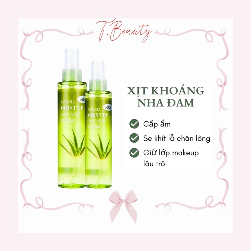 [ASPASIA]Xịt Khoáng Dưỡng Ẩm Aspasia Moist Up Face Mist 150ml – Nha đam, Cân Bằng Da, Mát Dịu