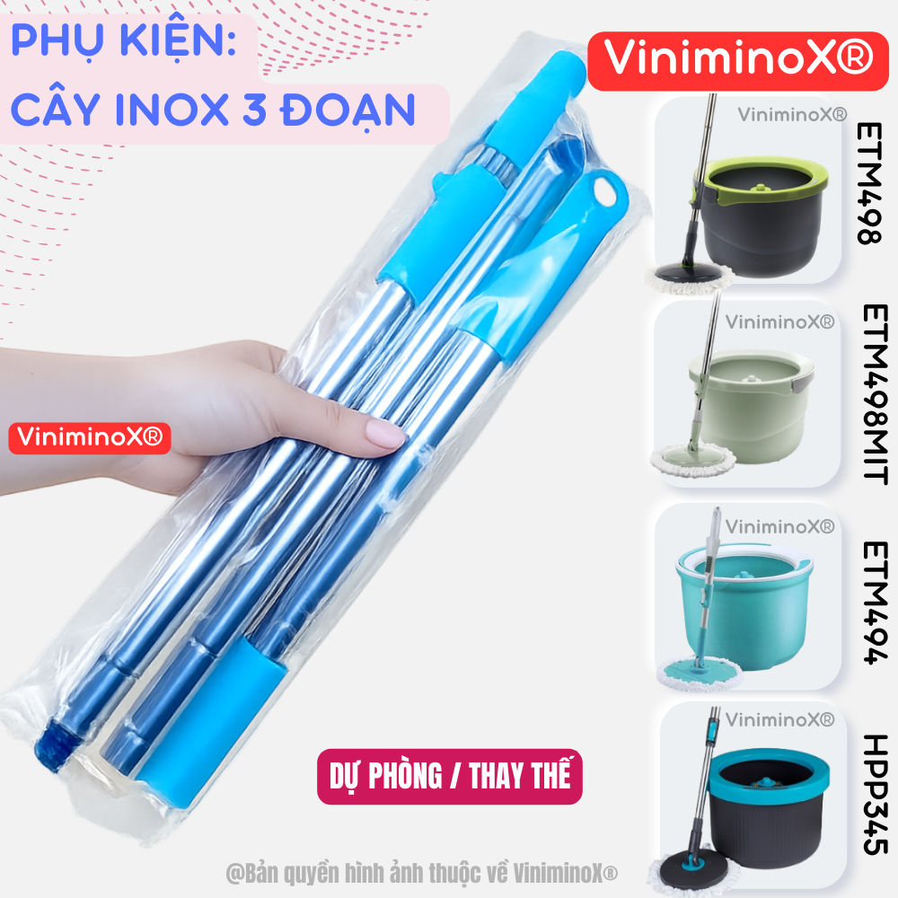 [Phụ kiện ETM498] Cây inox 3 đoạn LocknLock ETM498 | ETM494 Chú Ý: Không thùng và mâm xoay