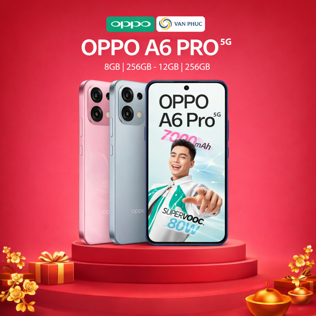 Điện thoại OPPO A6 Pro bản 5G | 12GB 256GB | 8GB 256GB | Màn hình 120Hz |   - Hàng chính hãng