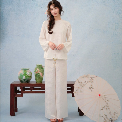 TUBYCATU Set Tịnh Ngọc Chất Lụa Gấm Thượng Hạng Đính Cườm Họa Tiết Chìm
