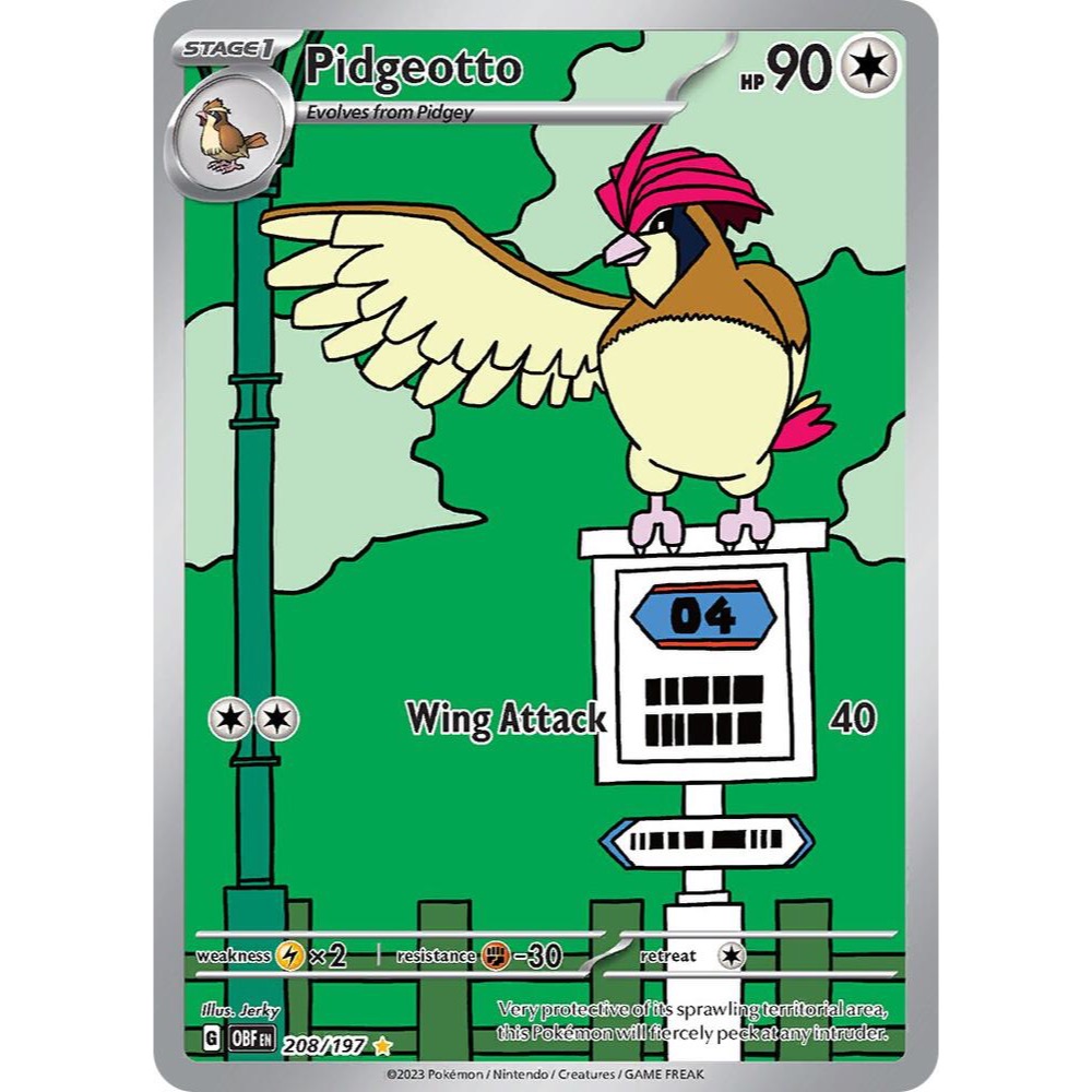 Pidgeotto (208/197) (SV03) Obsidian Flames (Near Mint)