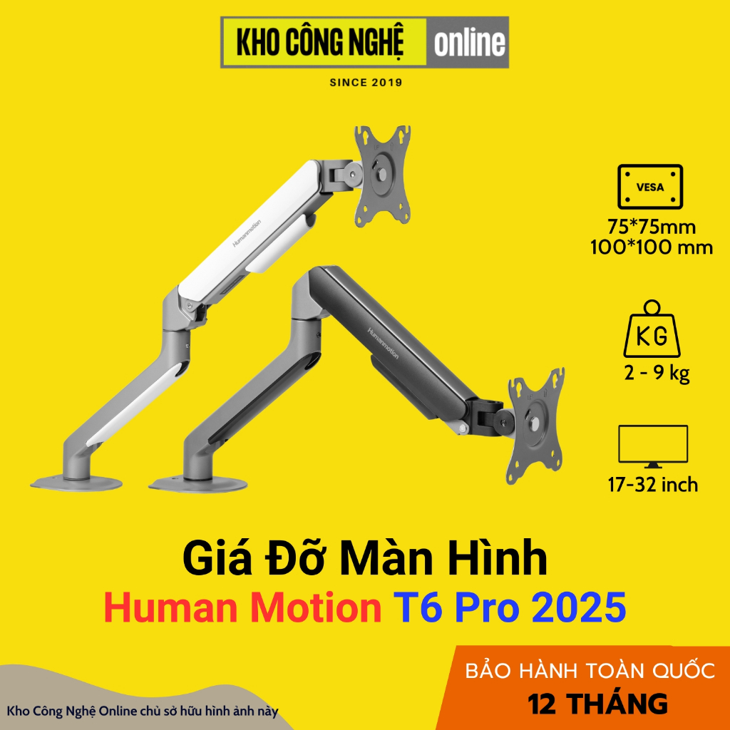 Giá treo / ARM màn hình Human Motion T6 Pro / T6 Pro Dual (Hàng chính hãng)