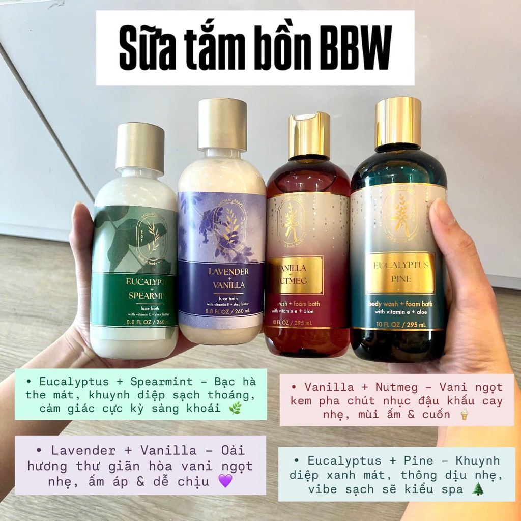 [AUTH MỸ] BUBBLE BATH SIÊU TẠO BỌT CHO BỒN TẮM  - BATH & BODY WORKS