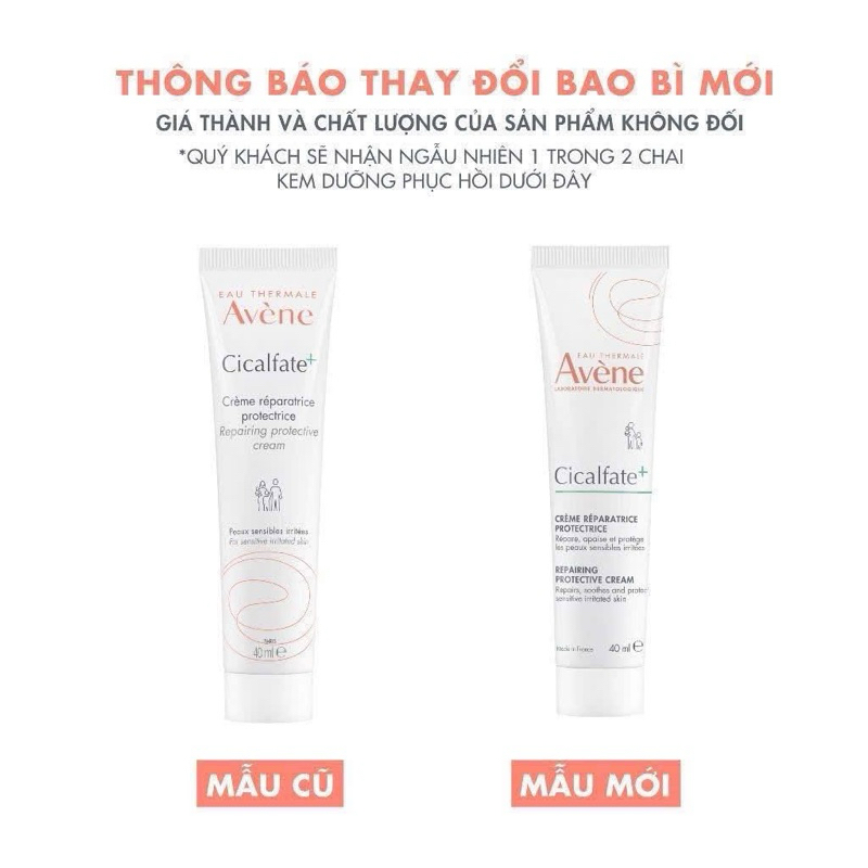 Kem dưỡng phục hồi da Avene 40ml fullbox