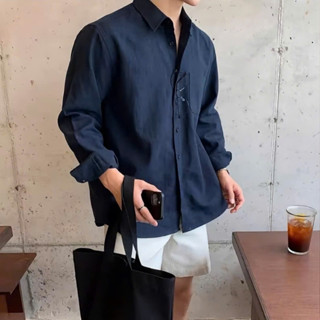 Áo sơ mi nam đũi cổ bẻ dài tay ZUTEE chất liệu đũi xước co giãn