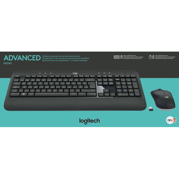 Bộ Bàn phím Chuột không dây Logitech MK540 Advanced Chính hãng
