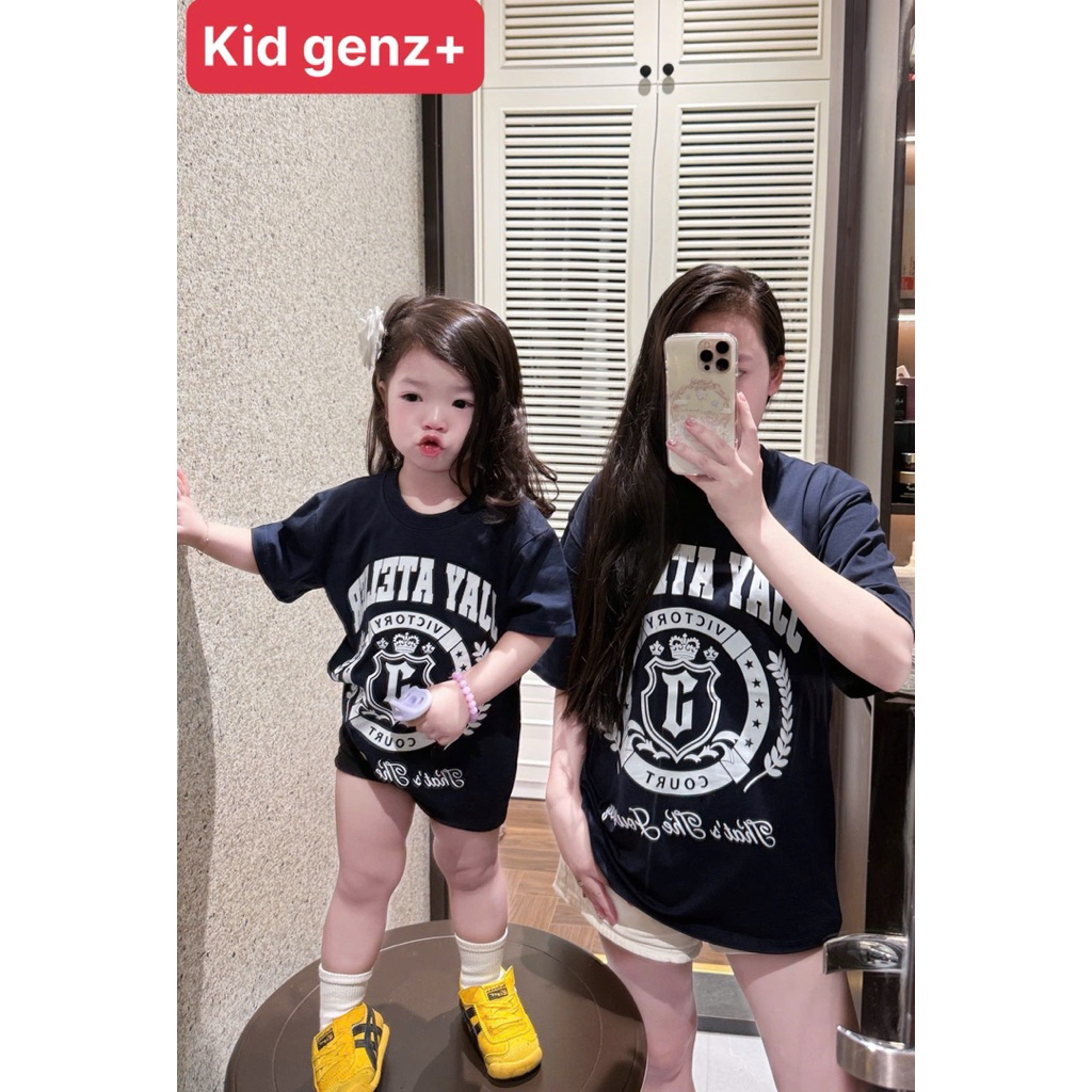 Áo thun gia đình jayjay cho mẹ và bé , áo phông form xuông unisex , kid genz