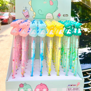 Combo 10  Bút chì khúc khủng long, capybara học sinh Hoạt Hình Đáng Yêu có thể thay thế ngòi, an toàn cho trẻ em