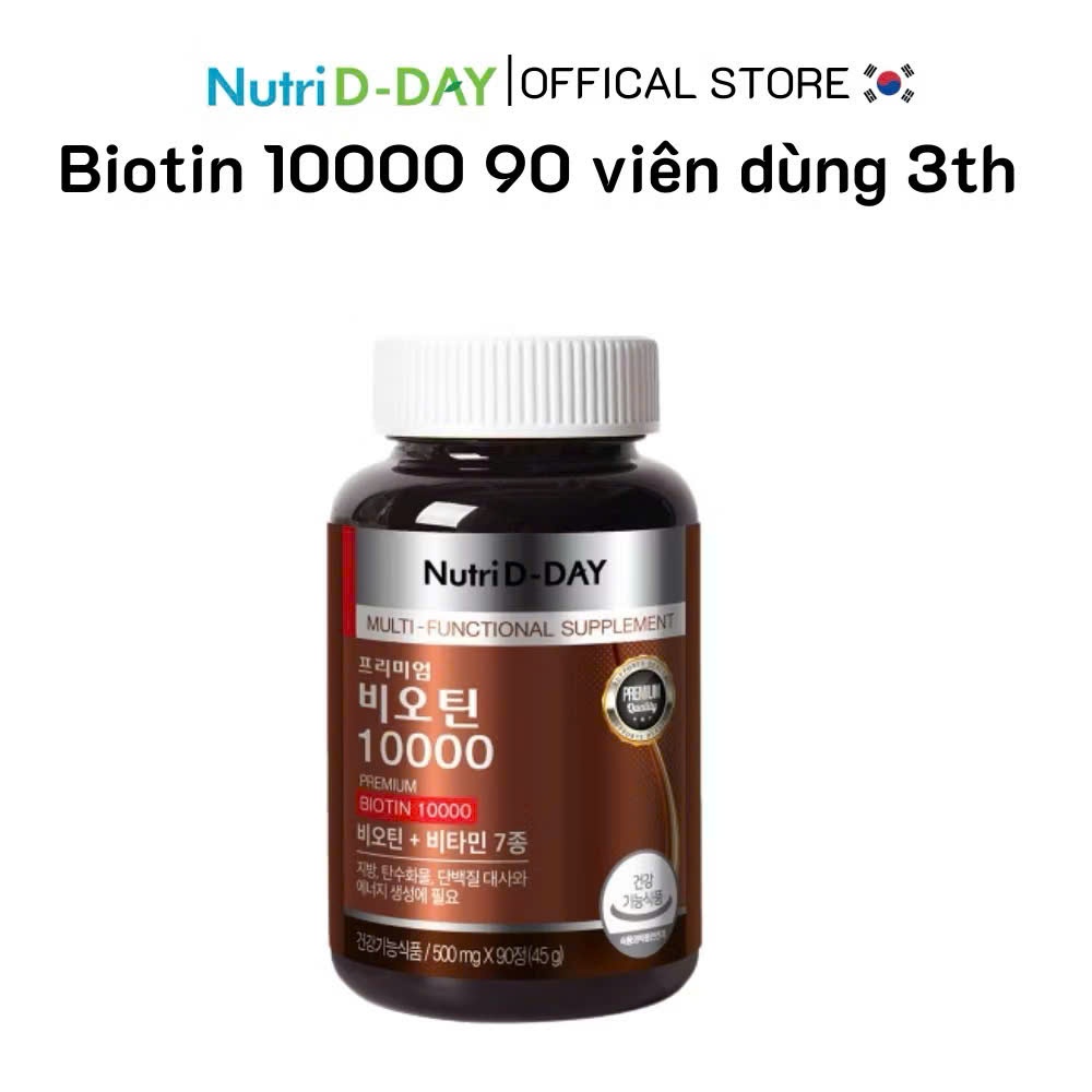 Viên Uống Bổ Sung Biotin 10.000MG Nutri D-Day - 90 viên