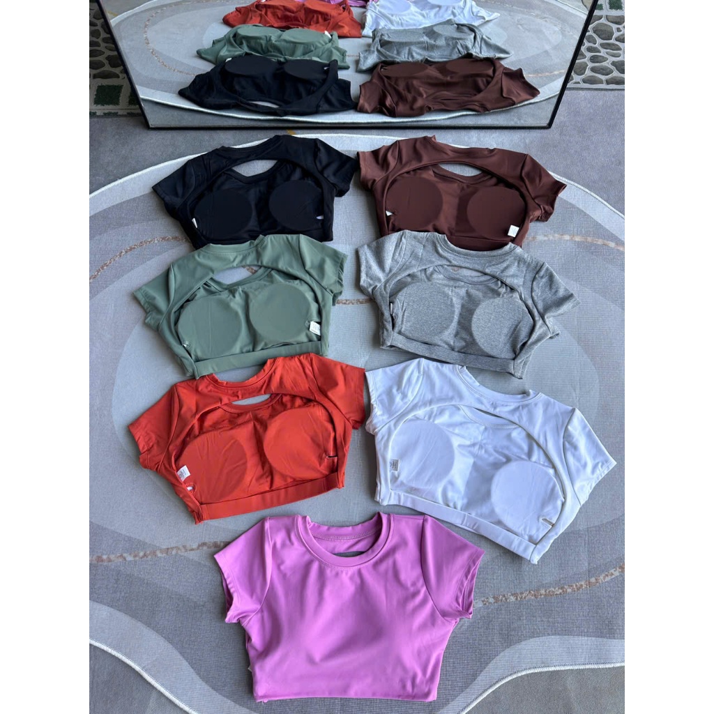 Áo Croptop Hở Lưng Thể Thao Kèm Mút A3 Tập Gym-Yoga-Aerobic⚡️ Hàng xuất khẩu ⚡️ | BigBuy360 - bigbuy360.vn