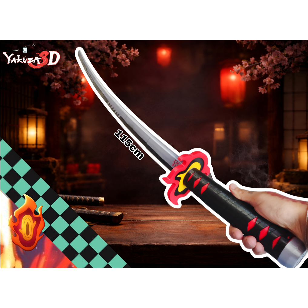 Kiếm Đồ Chơi Rút Gọn Decor Phong Cách Tanjiro – Mô Hình Anime Demon Slayer