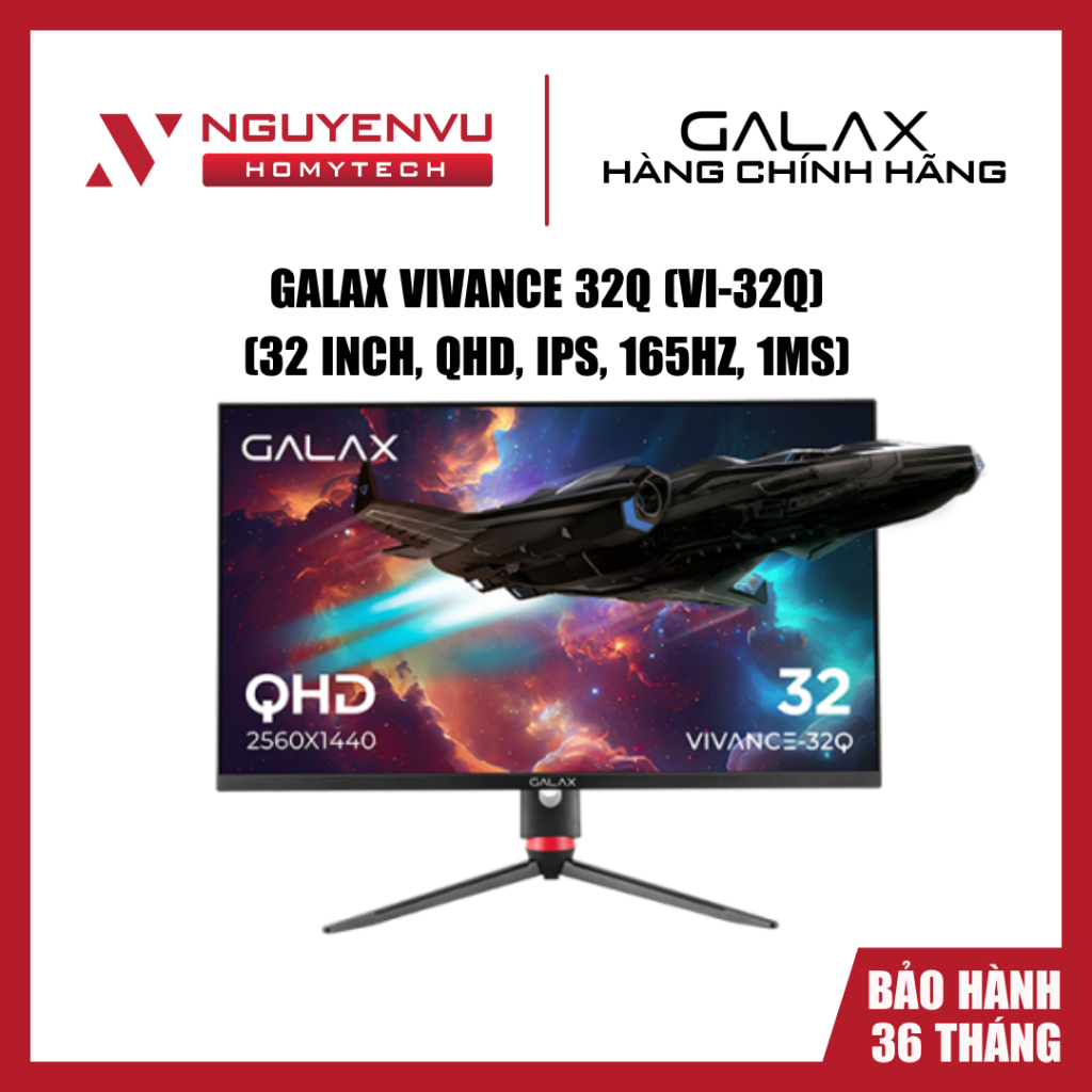 [Full VAT] Màn hình Gaming Galax Vivance 32Q (VI-32Q) 32 Inch - 2K QHD - IPS - 165Hz - 1ms - Chính h