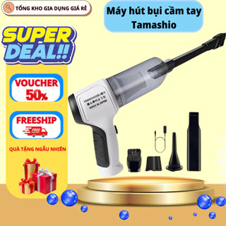 Máy Hút Bụi Cầm Tay Không Dây Nhật Bản TAMASHIO 6 Đầu Hút, Máy Hút Bụi Ô Tô, Giường Nệm BH 24 Tháng